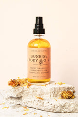 Aceite corporal Sunrise, naranja dulce y pomelo