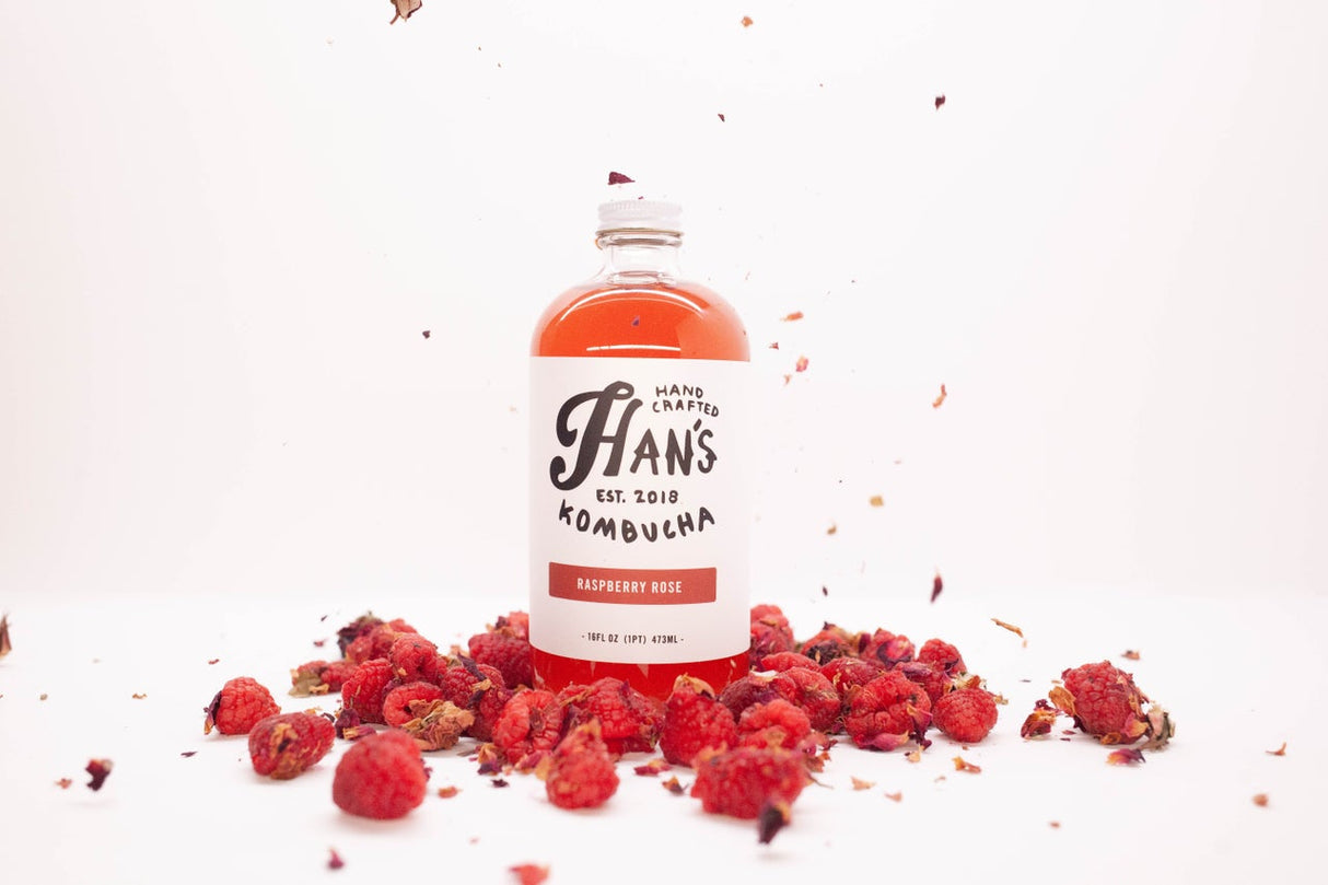 Kombucha de frambuesa y rosa de Han